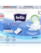 BELLA Nova Classic Comfort дамски превръзки с крилца 10 бр.