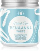 BEN&ANNA Natural Toothpaste White паста за зъби в стъклен дозатор с избелващ ефект 100 мл.