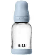 BIBS Baby Glass Bottle Round Latex шише против колики Baby Blue 1 бр.