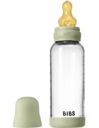 BIBS Baby Glass Bottle Round Latex шише против колики Sage 1 бр.