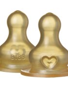 BIBS Baby Glass Bottle Rubber Nipple биберон за шише Fast Flow 2 бр.
