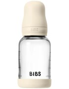 BIBS Baby Glass Bottle Silicone шише против колики със силиконова приставка за пиене Ivory 1 бр.