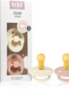 BIBS Colour Natural Rubber Size 1: 0+ months биберон Ivory / Blush 2 бр.