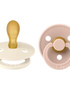 BIBS Colour Size 1: Symmetrical 0-6 months биберон Ivory / Blush 2 бр.