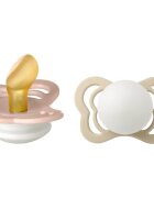 BIBS Couture Glow Natural Rubber Size 1: 0+ months биберон Blush / Vanilla 2 бр.