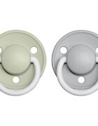 BIBS De Lux Natural Rubber Night Size 2: 6+ months биберон Sage / Cloud 2 бр.