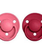 BIBS De Lux Natural Rubber Size 1: 0+ months биберон Coral / Ruby 2 бр.