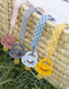 BIBS Paci Braid клипс за биберон Cloud / Iron 1 бр.