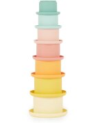 Bieco Silicone Stacking Cups Tropical Vibes чашки за редене 12 m+ 7 бр.