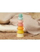 Bieco Silicone Stacking Cups Tropical Vibes чашки за редене 12 m+ 7 бр.