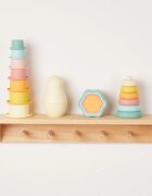 Bieco Silicone Stacking Cups Tropical Vibes чашки за редене 12 m+ 7 бр.