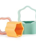 Bieco Silicone Stacking Tower Flower играчка за подреждане 12 m+ Tropical Vibes 4 бр.