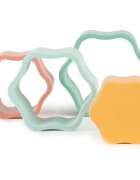 Bieco Silicone Stacking Tower Flower играчка за подреждане 12 m+ Tropical Vibes 4 бр.