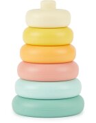 Bieco Silicone Stacking Tower Tropical Vibes пръстени за подреждане 12 m+ 6 бр.