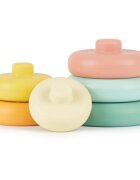 Bieco Silicone Stacking Tower Tropical Vibes пръстени за подреждане 12 m+ 6 бр.