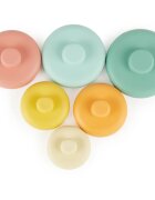 Bieco Silicone Stacking Tower Tropical Vibes пръстени за подреждане 12 m+ 6 бр.