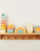 Bieco Silicone Stacking Tower Tropical Vibes пръстени за подреждане 12 m+ 6 бр.