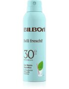 Bilboa Belli Freschi слънцезащитен спрей с мента пиперита SPF 30 150 мл.