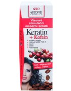 Bione Cosmetics Keratin + Caffeine серум за растеж на косата и укрепване от корените 215 мл.