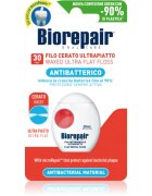 Biorepair Dental Floss Waxed Ultra Flat восъчен конец за зъби за чувствителни зъби Red 30 м