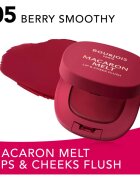 Bourjois Macaron Melt Lip & Cheek Flush руж 2 в 1 цвят 05 Berry Smoothy 5 гр.