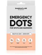breakout + aid Emergency Dots For Spots and Blemishes локална грижа против акне на лицето деколтето и гърба със салицилова киселина 72 бр.