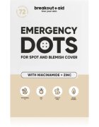 breakout + aid Emergency Dots For Spots and Blemishes локална грижа против акне с ниацинамид и цинк 72 бр.