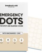 breakout + aid Emergency Dots For Spots and Blemishes локална грижа против акне с ниацинамид и цинк 72 бр.