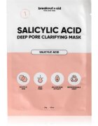 breakout + aid Salicylic Acid Deep Pore Clarifying Mask платнена маска със салицилова киселина 34 гр.