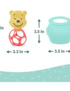 Bright Starts Hunny & Shake Winnie the Pooh гризалка с дрънкалка 2 бр.
