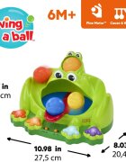 Bright Starts Poppin' Ball Frog играчка за подреждане с мелодия 6 m+ 1 бр.