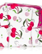 BrushArt Accessories Transparent cosmetic bag прозрачна козметична чантичка Sweet Cherry 15 x 14 x 9 cm 1 бр.