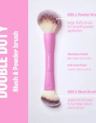 BrushArt Double Duty Blush & Powder brush четка за руж и пудра двустранен 1 бр.