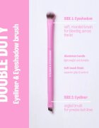 BrushArt Double Duty Eyeliner & Eyeshadow brush четка за сенки за очи и очни линии двустранен 1 бр.