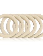 BrushArt Hair Band ластици за коса Beige 6 бр.