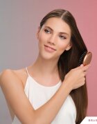 BrushArt Hair Boar bristle paddle hairbrush Четка за коса с косми от глиган Travel 1 бр.
