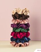 BrushArt Hair Large satin scrunchie set ластици за коса Red & Blue