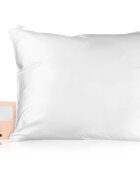 BrushArt Hair Satin pillowcase калъфка за възглавница сатен White 50x60 см
