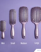 BrushArt Hair Vent blowdry hairbrush with boar bristles Четка за коса с влакна от найлон и глиган Mini 1 бр.