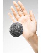 BrushArt Home Salon Konjac sponge нежна ексфолираща гъба за лице Charcoal 5 гр.