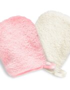 BrushArt Home Salon Make-up remover gloves ръкавици за почистване на грим PINK CREAM 2 бр.