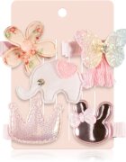 BrushArt KIDS Elephant hair clip set фиби за коса Elephant 5 бр.