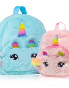 BrushArt KIDS Fluffy unicorn backpack Small детска раница Pink (20 x 23 cm) 1 бр.