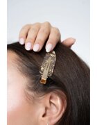 Brushworks Gold Flake No Crease Clips фиби за коса прозрачно 6 бр.