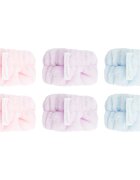 Brushworks Pastel Microfibre Wrist Wash Bands гривни против стичаща се вода при миене на лицето 6 бр.