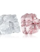 Brushworks Satin Scrunchies Pink & White ластици за коса