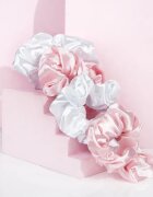 Brushworks Satin Scrunchies Pink & White ластици за коса