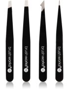 Brushworks The Complete комплект пинсети за вежди Black 4 бр.