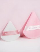 Brushworks Triangular Powder Puff Duo велурен тампон за пудра