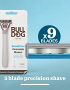 Bulldog Sensitive Ceramic Razor самобръсначка + резервни остриета 9 бр